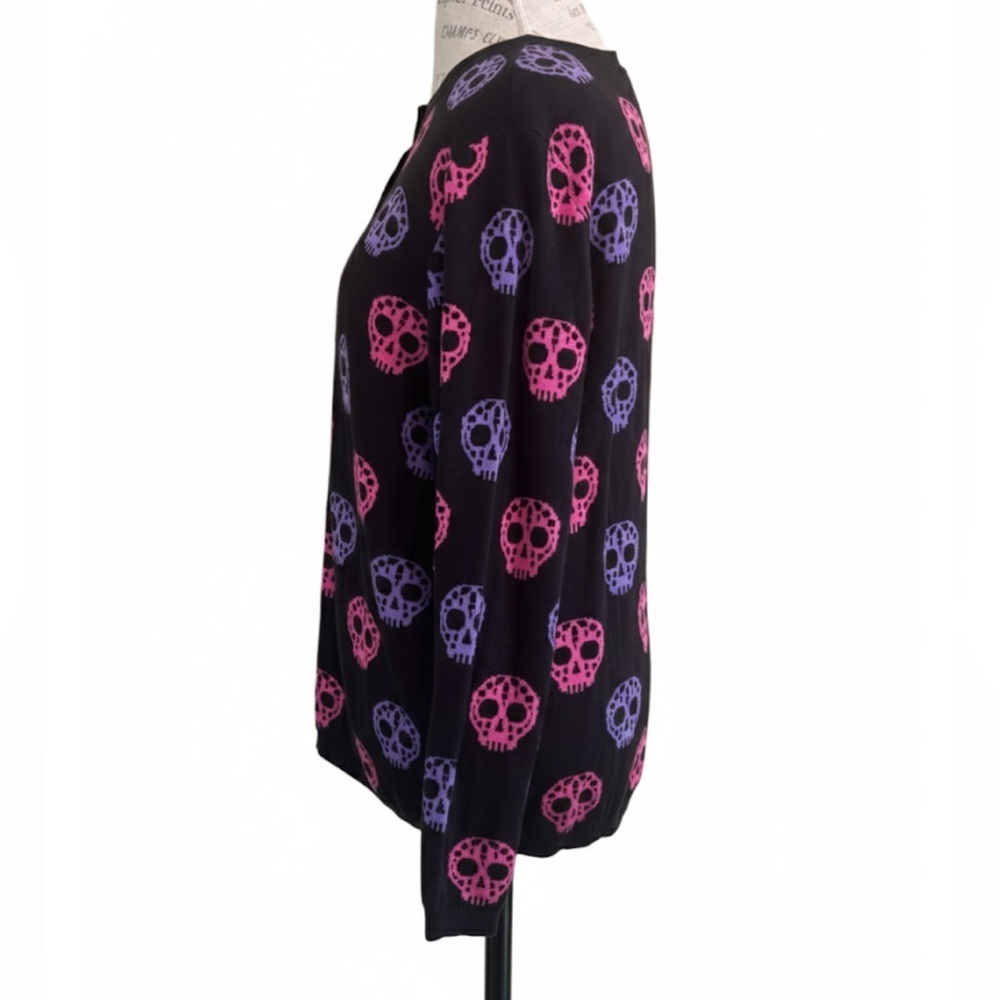 ModCloth "I Want Candy" Skulls Cardigan Sweater Size 1X New With Tag! - Picture 3 of 7